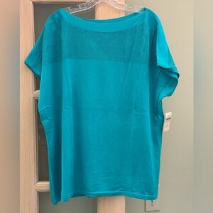 Coldwater Creek Turquoise Short Sleeve Top